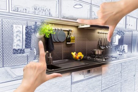 A modular kitchen design