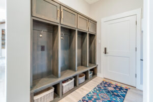 Different shades of brown wood for cabinets and flooring