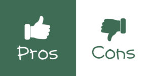 Pros and Cons Thumbs up and Down Chalkboard Icons Illustration
