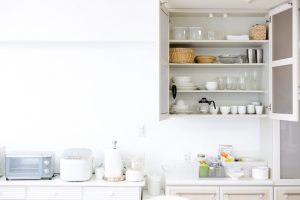 white kitchen cabinet